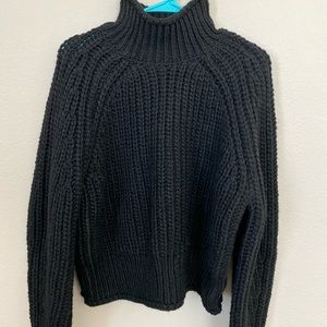 Black knit turtleneck